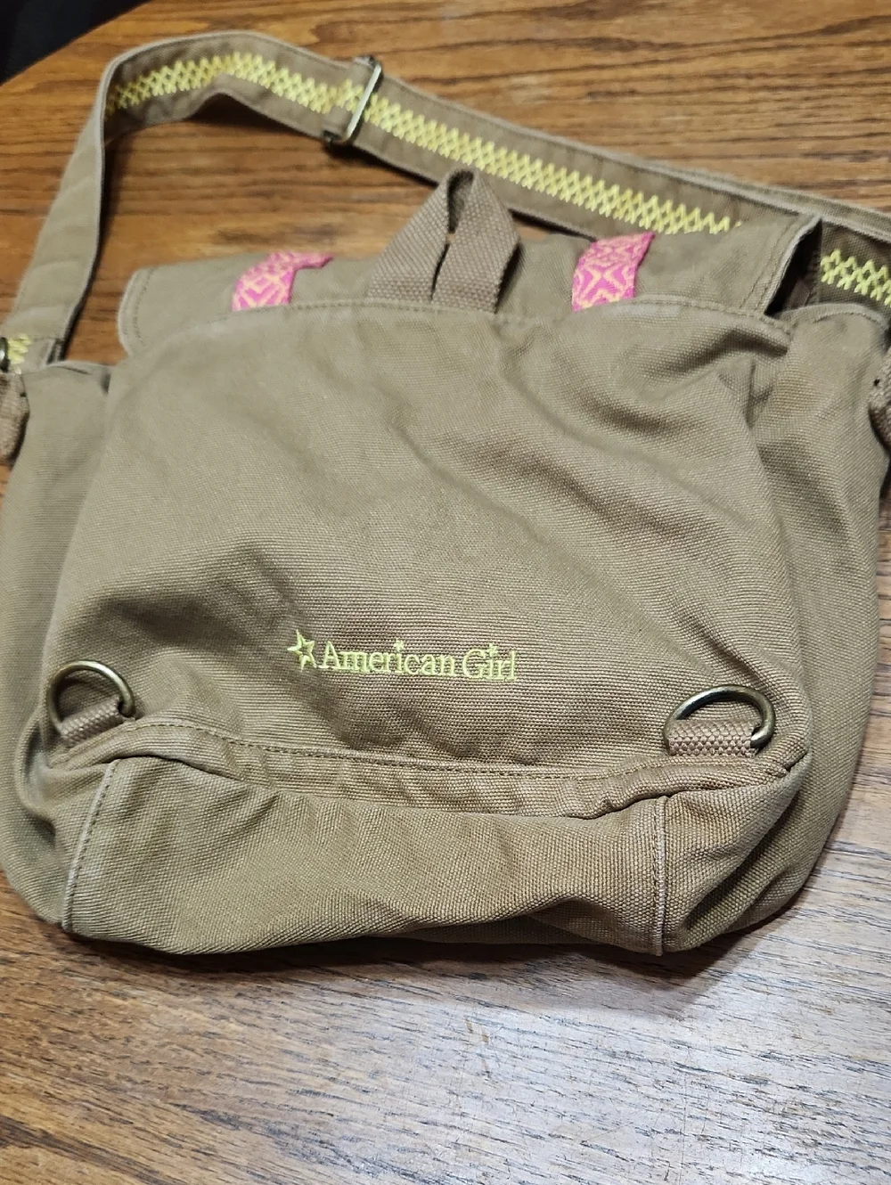American Girl Canvas Messenger Bag